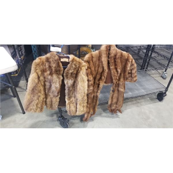 2 ANTIQUE LADIES FUR SHAUL / OVERCOATS, FROM VANCOUVER