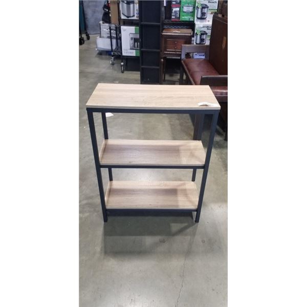 MODERN WOOD AND METAL 3 TIER SHELF