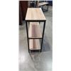 Image 2 : MODERN WOOD AND METAL 3 TIER SHELF