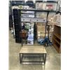 Image 1 : MODERN WOOD AND METAL ENTRYWAY COAT RACK BENCH