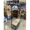 Image 3 : MODERN WOOD AND METAL ENTRYWAY COAT RACK BENCH