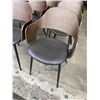 Image 2 : SET OF 6 MODERN BENTWOOD AND BLACK LEATHER DINING CHAIRS