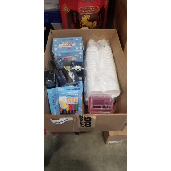 BOX OF ITEMS SOME ARE NEW