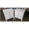 Image 1 : PAIR OF WHITE NIGHT STANDS