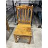 Image 2 : SOLID RUSTIC PINE DINETTE TABLE AND 2 CHAIRS, GOOD CONDITION