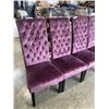 Image 2 : 4 PURPLE FABRIC DINING CHAIRS