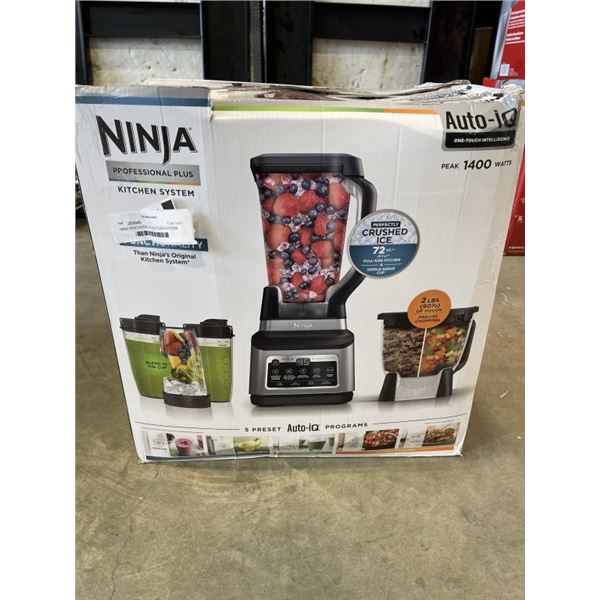 NINJA PROFESSIONAL PLUS KITCHEN SYSTEM WITH AUTO-IQ, 1400W, 72 OZ CAPACITY - TESTED WORKING, RETAIL 