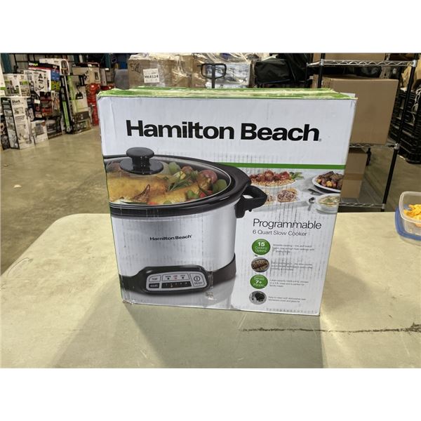 HAMILTON BEACH 6QT SLOW COOKER - TESTED WORKING