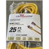 Image 2 : INDOOR/OUTDOOR 3 WIRE GROUNDED HEAVY DUTY 25FT 14AWG YELLOW EXTENSION CORD