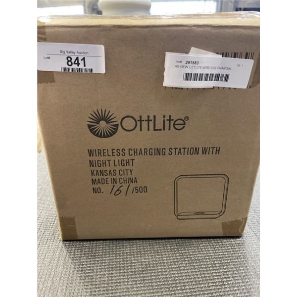 AS NEW OTTLITE WIRELESS CHARGIN STATION WITH NIGHT LIGHT