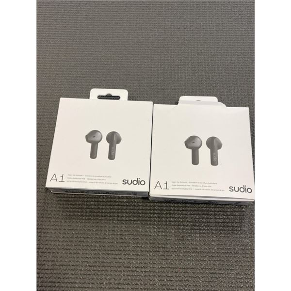 2 PAIRS OF A1 OPEN EAR BLUETOOTH EARBUDS