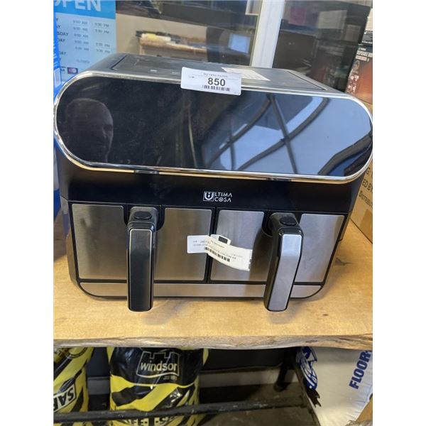 ULTIMA COSA  8.5QT DIGITAL DUAL ZONE AIR FRYER - TESTED WORKING, RETAIL $299