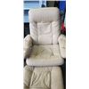 Image 2 : LEATHER RECLINING CHAIR AND OTTOMAN