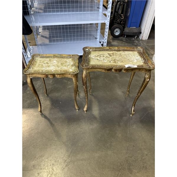 2 VINTAGE NESTING TABLES