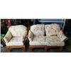 Image 1 : RATTAN LOVESEAT AND CHAIR