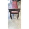 Image 3 : ANTIQUE BROWN LEATHER ENTRY BENCH