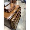 Image 4 : ANTIQUE RESTMORE FURNITURE VANCOUVER BC, DRESSER WITH BRASS CORNER GALLERY AND DRESSER TOP MIRROR WI