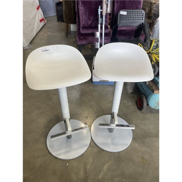 2 AS NEW  WHITE BARSTOOLS