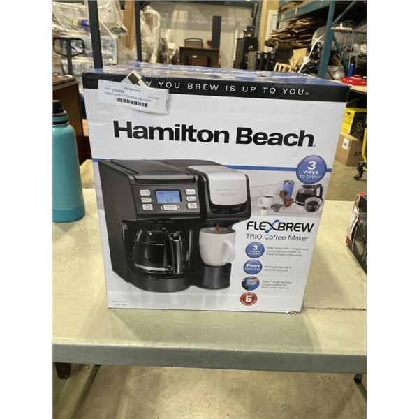 HAMILTON BEACH FLEXBREW TRIO 12-CUP COFFEE MAKER - TESTED WORKING, RETAIL $118