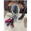 Image 2 : VINTAGE LADIES RHINESTONE DRESS SHOES, AND VANITY MIRRO, BLOW DRYERS, HIGH HEEL HOLDER