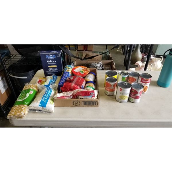 2 BOXES OF NO PERISHABLE FOOD ITEMS