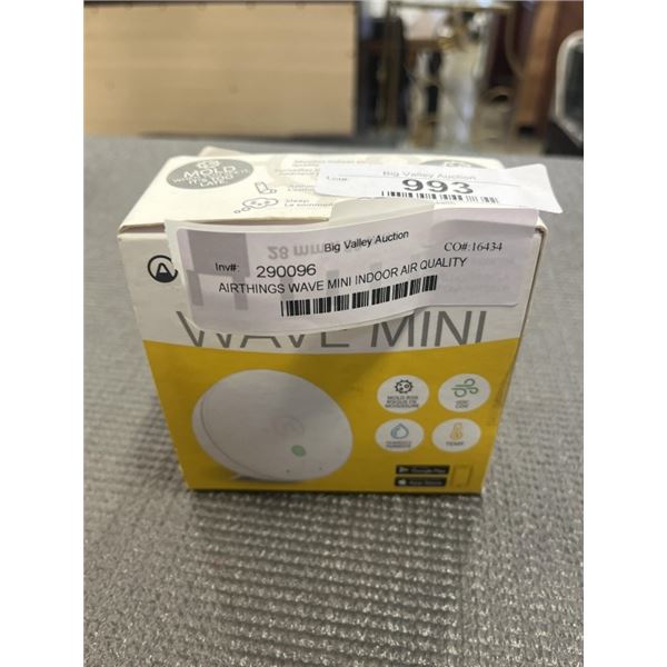 AIRTHINGS WAVE MINI INDOOR AIR QUALITY MONITOR W/ MOLD RISK INDICATION