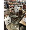 Image 1 : DECORATIVE METAL FOLDING GLASS CORNER SHELF