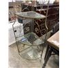 Image 3 : DECORATIVE METAL FOLDING GLASS CORNER SHELF