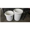 Image 1 : 2 WHITE METAL IKEA PLANT POTS