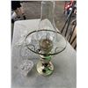 Image 2 : ASSORTED CRYSTAL GLASSWARE AND BRASS LAMP