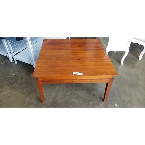 VINTAGE MCM TEAK SQAURE COFFEE TABLE 30 X 30 INCH