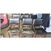 Image 1 : 6 MCM HONDERICH FURNITURE WALNUT AND BLACK LEATHER DINING CHAIRS