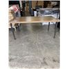 Image 1 : MODERN WOOD AND METAL DINING TABLE 70X38 INCH