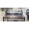 Image 2 : MODERN GLASS DESK WITH MATCHING  MONITOR RISER, 60X30 INCH