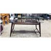 Image 4 : MODERN GLASS DESK WITH MATCHING  MONITOR RISER, 60X30 INCH