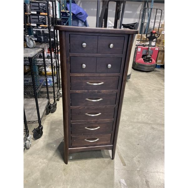 SOLID WOOD DARK FINISH LINGERIE CHEST