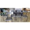 Image 1 : 5 BLACK STACKING CHAIRS
