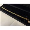 Image 2 : NEW 14K GOLD PLATED 7.0MM ROPE BRACELET 8" LONG