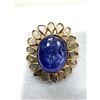 Image 4 : GOLD PLATED STERLING SILVER NATURAL TANZANITE (11CT) WITH NATURAL DIAMOND (0.50CT) EARRINGS, W/A $10