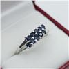 Image 2 : STERLING SILVER NATURAL BLUE SAPPHIRE (0.80CT) RING, SIZE 7.25, W/A $600.00. SAPPHIRE IS THE BIRTHST