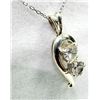 Image 1 : STERLING SILVER CZ HEART SHAPE PENDANT WITH STERLING SILVER CHIAN, RETAIL $200.00.