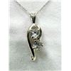 Image 2 : STERLING SILVER CZ HEART SHAPE PENDANT WITH STERLING SILVER CHIAN, RETAIL $200.00.