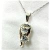 Image 3 : STERLING SILVER CZ HEART SHAPE PENDANT WITH STERLING SILVER CHIAN, RETAIL $200.00.