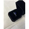 Image 3 : NEW PLATINUM PLATED 1.25CT PRINCESS CUT SAPPHIRE BLUE SIMULATED DIAMOND (CZ) RING SIZE 8
