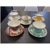 Image 1 : 5 ASSORTED TEACUPS AND SAUCERS