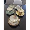 Image 1 : 5 ASSORTED TEACUPS AND SAUCERS