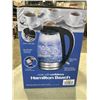 Image 2 : HAMILTON BEACH 1.7L GLASS ELECTRIC KETTLE - TESTED WORKING