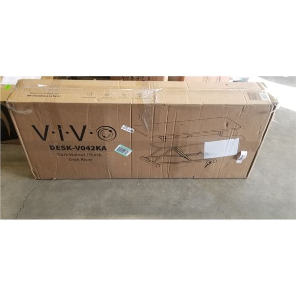 VIVO DARK WALNUT /BLACK  DESK RISER