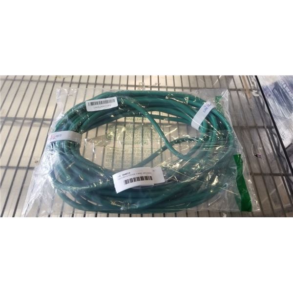 INDOOR/OUTDOOR 3 WIRE GROUNDED HEAVY DUTY EXTENSION CORD 14 AWG APPORX 50FT GREEN