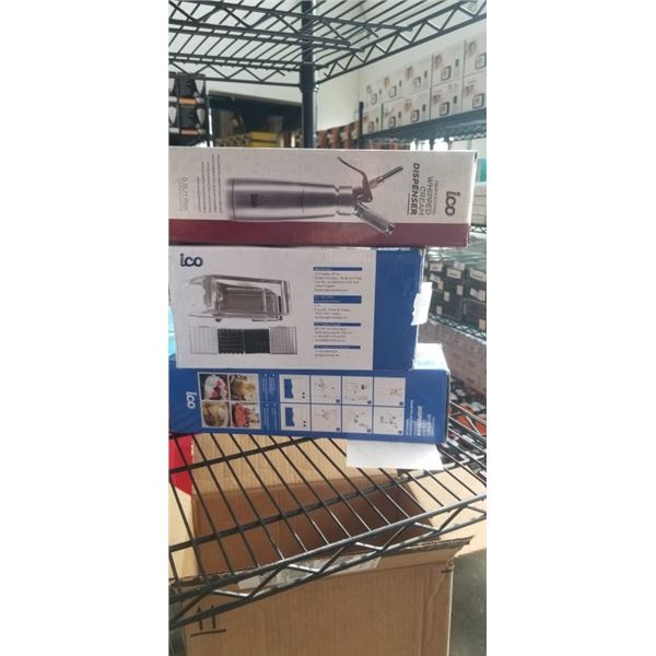 FENCH FRY CUTTER AND 2 WHIPPING CREAM DISPENSERS